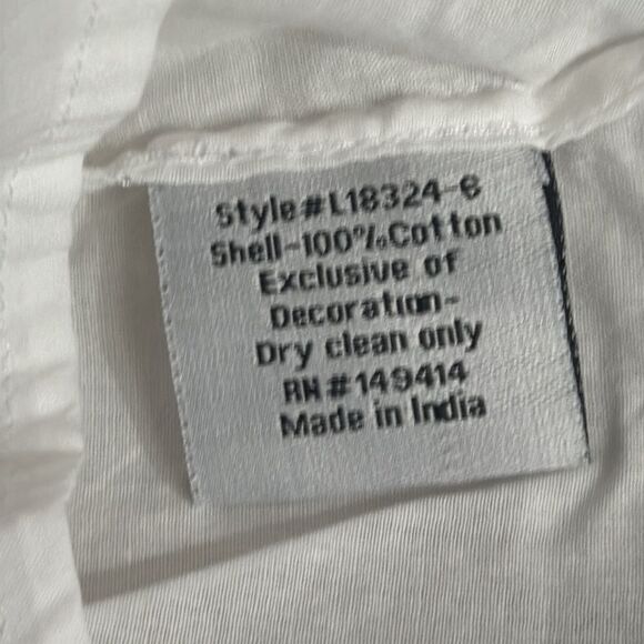 Johnny Was Kivi White Long Sleeve‎ Blouse with Black Embroidery - Picture 7 of 7